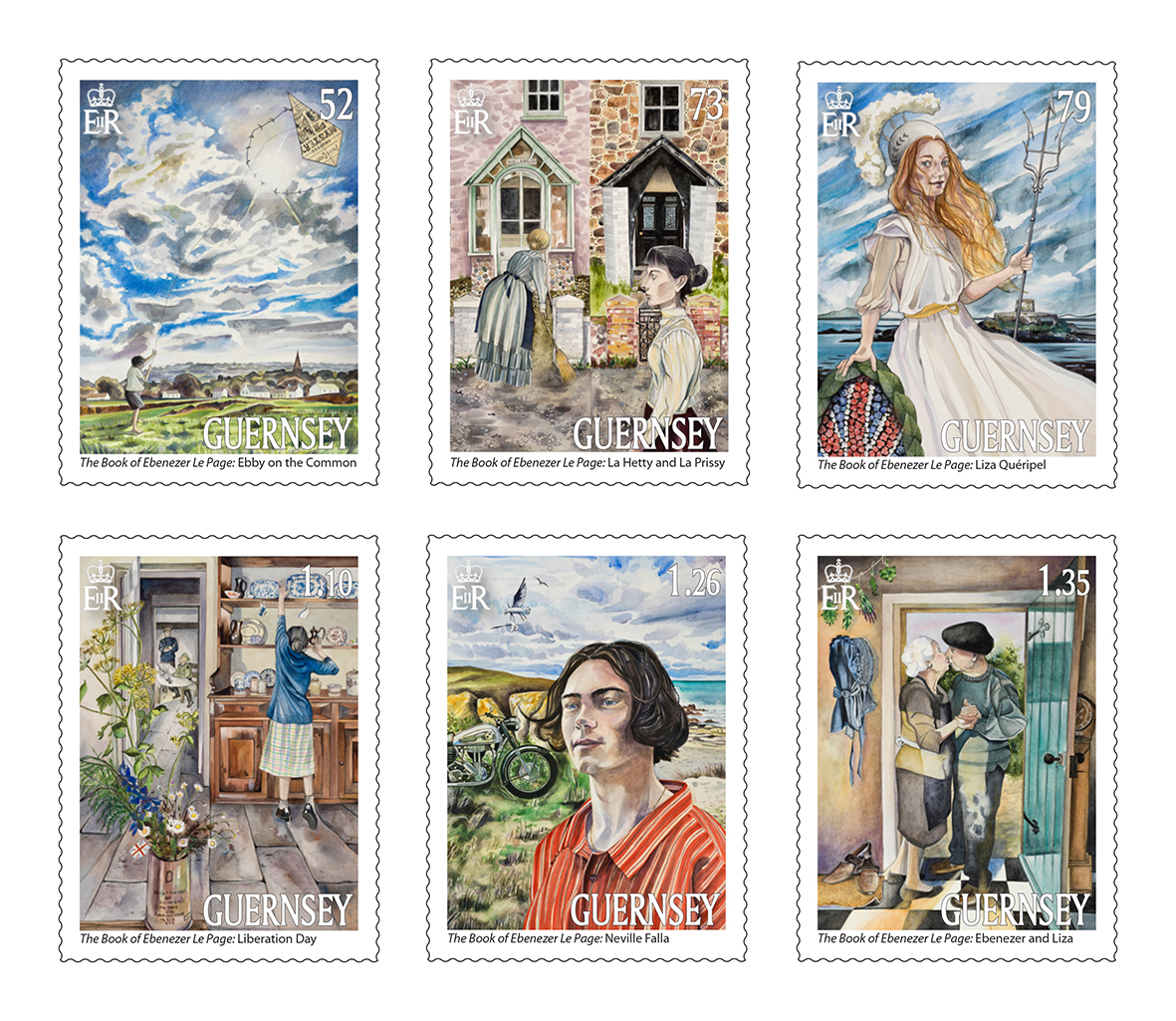 Set of 6 stamps